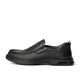 Senda casual leather shoes men's cowhide soft-surface slip-on slip-on slip-ons business formal shoes JDZ03DM4 black 41