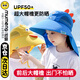 Mu Meng children's sun protection hat boys and girls' ultraviolet sun hat outdoor sky top fisherman's hat three-dimensional pink cute rabbit
