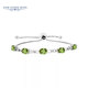 GEM STONE KING Bracelet 925 silver set with 4 carat green peridot niche design colorful gemstone bracelet as a Chinese Valentine's Day gift for your girlfriend