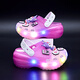 Shepherd Girls Hole Slippers Summer 2025 New Lighting Glowing Children's Princess Beach Sandals Anti-Slip Soft Sole Shoes Pink 24