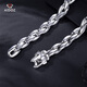 Aido Diamond pt950 platinum wolf head bracelet for men, platinum bracelet, domineering and high-end jewelry, weight 28.48g, length 16cm, thickness about 6.0mm