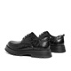 Belle pleated business shoes for men's new genuine leather thick-soled formal lace-up leather shoes A1422AM4 pre-sale Black-Single 41 (255mm)