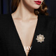 YIBIY2025 latest bright snowflake brooch high-end exquisite fashion corsage luxury pin clothing accessories mother's day gift gold