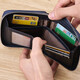 King Paul (WILLIAMPOLO) short zipper head layer cowhide wallet for women men's coupon wallet for women universal men's and women card bag black black