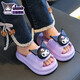 Children's Sandals Sanrio Girls Summer Cartoon Cute Non-Slip Indoor Bath Soft Soled Parent-Child Kuromi Slippers Pink Hello Kitty (Upgraded Eco-Friendly Material) 12 Size 36/37 (Suitable for 35/36 Feet)