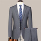Goldlion men's two-button suit two-piece suit spring and autumn middle-aged business formal suit professional wedding dress gray 170 recommended weight 100-115