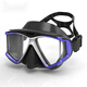 Shi Qian Swimming Goggles Protection de nez Plongers Poux de plongée Lunets pour le visage de plongée Anti-Fog Couvrer la protection de nez de plongée profonde Équipement de verres de natation intégrés M831 Bleu ciel (adolescents et modèles pour enfants)