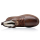 IIIBRO Invierno Top Capa de cuero de vaca Botas de nieve botas para hombres Zapatos de cuero para hombres calientes zapatos de algodón engrosados ​​de algodón 37 a 45 6627 marrón más terciopelo 40 (tamaño de cuero normal)