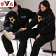 Yalu-Paar Pyjamas für Frauen im Winter plus Samt verdickte 2024 Neue dreischichtige Baumwollwäsche Schwarze Koralle Velvet Herren Hauskleidung Winter 9207 Kaffee L (170)