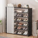 Lehuo Time Simple Shoe Cabinet Door Entry Cabinet 2024 New Shoe Rack Door Multi-layer Household Shoe Storage Cabinet Integrated Wall Black [6-layer 60cm]