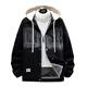 
Smooden boy jacket 15-17 years old teenager denim autumn and winter new style junior high school students plus velvet thickened cotton clothes big children 9856 black (single coat) plus velvet thickened L 105-125 Jin [Jin equals 0.5 kg]