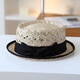 JOLISAC autumn seal handmade craftsmanship knitted straw hat Rafi grass sissanthem hat vacation sun protection hat women Rafi grass herb color adjustable