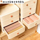 Baishengniu Underwear, Underwear, Socks, Bra Storage Box, Drawer-type 3-in-1 Compartment Bedroom Wardrobe Organizing Storage Box, Home Cream 3-in-1 Bra + Socks + Panties
