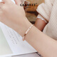 Gatmeet Roman Numerals Bracelets empilés incrustés de zirconium Slim Light Light Luxury Niche Ancient Name Bracelet Birthday Gift For Girlfriend