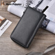 Hush Puppies key bag men's ID bag bank card access control card two-in-one genuine leather card bag portable key chain storage bag black HC-1811007W-577
