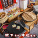 Babyjianle Kinder Mini Küche Spiel House Cooking Toys Echtes Kochen Holz Voller simuliertes Küchengerichtssatz [Upgrade -Modell - staatlicher Küchenchefgott]