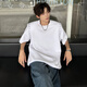 GQWWQX Handsome High-End-Schulter-Pad-T-Shirt für Männer im Sommerhaarstylisten Trendy kurzärmeliges Nischendesign Fünf-Punkte-Halbärmel CD1047 Black 2xl