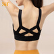 361 ropa interior deportiva para mujeres a prueba de amortiguación y caída de yoga con traje de yoga de alta intensidad belleza de belleza de sujetador de sujetador de sujetador negro (693) l
