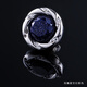 Kuxuan Retro Gold Men's Broche Deep Blue Round Artificial Starry Sky Stone Collar Pin traje Pin Broche Button Button Fun Spider Brooch