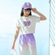 巧佳媞女童t恤露脐夏季2025新款中大童洋气短袖上衣童装衣服夏装潮 9889白色+9937白色 170  CM