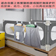 Barla pig crib storage bag game fence hanging bag bed guardrail diaper bag bedside bedside diapers storage bottle holder gray (single layer model)