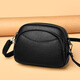 Beijing-Kauf von Frauentasche 2025 Neues modisches weiches Leder One-Shoulder-Shell-Tasche Frauen lässig vielseitige Crossbody-Tasche Handy-Tasche Schwarz schwarz