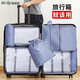 Baicaoyuan Travel Storage Bag Suitcase Storage Bag Clothes Distribution Bag Travel Essential Artifact Set Gray