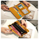 Cool Kangaroo KQ2024 new Korean women's long clutch bag top layer cowhide cowhide wallet fashionable simple multi-functional mobile phone bag green