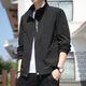 Donkey Fox Autumn Thin Men's Jacket Stand Collar 2024 New Top Spring and Autumn Casual Pilot Jacket D9980 Dark Gray 2XL 130-145Jin [Jin equals 0.5 kg]