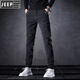 JEEP SPIRIT2025 Spring Men's Casual Pants Korean Style Trendy Slim Small Straight Jeans Versatile and Handsome Slim Men's Pants Dark Gray UK-653 [Regular] 32 2-foot-5 Suggestions [130-144Jin [Jin equals 0.5 kg]]