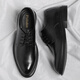 Zapatos de cuero portulese zapatos casuales de cocción para hombres con estilo coreano de moda zapatos formales de lana gruesa zapatos de boda hombres 9708 negros 43