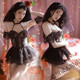 Sexy Passionsanzug verlockende einheitliche Hochzeitskleid Pyjama Little Breast Girl Midnight Charm Shame Bett (einschließlich 2 Paar Socken) 5509 Hochzeitskleid + 9230 Gesäß