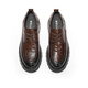 Belle pleated business shoes for men's new genuine leather thick-soled formal lace-up leather shoes A1422AM4 pre-sale Brown-Single 43 (265mm)