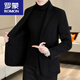 ROMON wool suit men's casual double-sided woolen coat youth fashion suit woolen coat 8803 camel double-sided woolen coat 2XL suitable for 145-165Jin Jin equals 0.5 kg