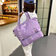 
Cool kar travel bag women's luggage bag large capacity fitness bag casual Oxford cloth bag short-distance travel handbag light purple [with shoe bin + dry and wet separation]