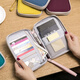 Renjuyi DB Passport Bag Study Abroad Multifuncional Almacenamiento de viajes portátiles en el extranjero Bolsa de deslizamiento antirrobo Certificado de embarque Bag Pink Gran