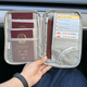 Warm and dry passport storage bag, carry-on boarding pass certificate protection case, travel abroad, family travel, change card, passport bag, passport bag - Galaxy Gray Small, suitable for 12 people
