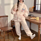 Pajama de terciopelo de Coral Slim y Jiao para mujeres en otoño e invierno, además de terciopelo engrosado 2025 nueva cremallera de dibujos animados de invierno para invierno 3611# M 148-15780-100Jin [Jin equivale a 0.5 kg]