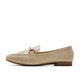 Belle Sheepskin Style British Style Flofer Pequeños zapatos de cuero plano Suelas planos de la belleza retro profunda A7H1DAA4 Color de albaricoque 36