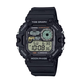 Casio watch small square 10-year battery digital fishing watch 100 meters waterproof watch men's watch gift tide chart WS1700H WS1700H-1AV classic black 52.5mm/24 new autumn and winter