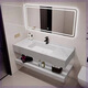 
An Junsheng Rock Slab Wash Basin Ceramic [Seamless Integrated Double Layer] Bathroom Cabinet Wash Basin Hotel Bathroom Washing Cold Jade Seamless Basin [Smart Mirror Provides Hardware SPWY [80*50] 9856 pieces sold