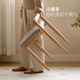 Genji Wood Language Bedroom Dressing Stool Solid Wood Makeup Chair Soft Seat Japanese Makeup Stool Backrest Simple Small Square Stool Oak Log Color Soft Bag Stool