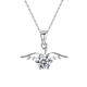 Jingzi PT950 platinum diamond necklace short angel wings clavicle chain temperament pendant as a Valentine's Day gift for your girlfriend 30 points diamond platinum inlay 30