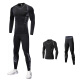 Alan Burton Strumpfhose Sportanzug Herren-Hoch elastisches Leichtathletik-Trainingstraining Fitnessanzug Sport Basketball Basis Komprimierung Anzug Schnelltrocknen zweiköpfiger Set-Science-Fiction L [130-145jin [Jin gleich 0,5 kg]]