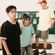 名创优品（MINISO）纯棉t恤男夏季撞色宽松高级感2025新款青少年潮流短袖 酒红 XL