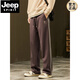 
JEEP SPIRIT2024 autumn and winter new heavyweight thin velvet men's loose wide-leg casual pants workwear American high street sports sweatpants Q829 dark gray L