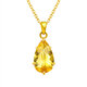 JOLEE Necklace S925 Silver Citrine Pendant Colored Gemstone Fashion Light Luxury Necklace as a Gift for Women One Thing and One Certificate