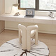 Mo Su Modern Simple Living Room Bedroom Makeup Stool Home Nordic Creative Design Backrest Dressing Stool Dressing Table Chair Soft Stool Off-White Futian Frosted Velvet No. 1 Complete Decoration