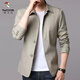 Woodpecker high-end spring and autumn men's business jacket suit middle-aged and young people solid color lapel thin Korean slim windbreaker jacket light gray NJ1048 light gray NJ1048 M Suggested 98-110Jin [Jin equals 0.5 kg]