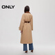 ONLY Autumn Elegant Commuting Style Lapel Straight Mid-length Windbreaker Jacket for Women|124336015 E10 Bison Brown M (165) 84A